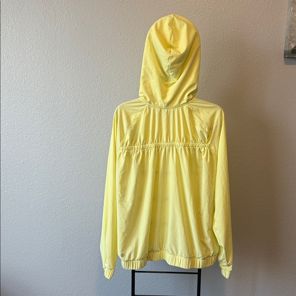 Zella Yellow Lightweight Hooded Zip Sweatshirt - Picture 5 of 6